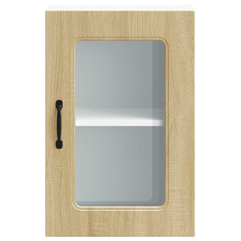 vidaXL Kitchen Wall Cabinet with Glass Door Kalmar Sonoma Oak Engineered Wood