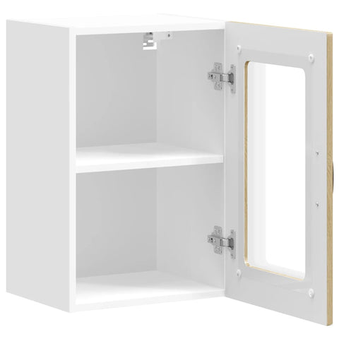 vidaXL Kitchen Wall Cabinet with Glass Door Kalmar Sonoma Oak Engineered Wood