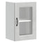 vidaXL Kitchen Wall Cabinet with Glass Door Kalmar Concrete Grey Engineered Wood
