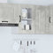 vidaXL Kitchen Wall Cabinet with Glass Door Kalmar Concrete Grey Engineered Wood