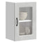 vidaXL Kitchen Wall Cabinet with Glass Door Kalmar Concrete Grey Engineered Wood