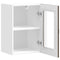 vidaXL Kitchen Wall Cabinet with Glass Door Kalmar Brown Oak Engineered Wood