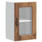 vidaXL Kitchen Wall Cabinet with Glass Door Kalmar Old Wood Engineered Wood