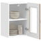 vidaXL Kitchen Wall Cabinet with Glass Door Kalmar Old Wood Engineered Wood