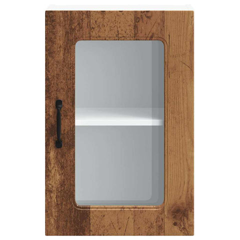 vidaXL Kitchen Wall Cabinet with Glass Door Kalmar Old Wood Engineered Wood