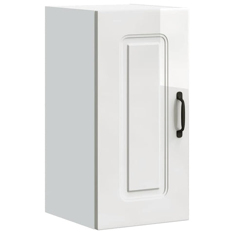 vidaXL Kitchen Wall Cabinet Kalmar High Gloss White Engineered Wood