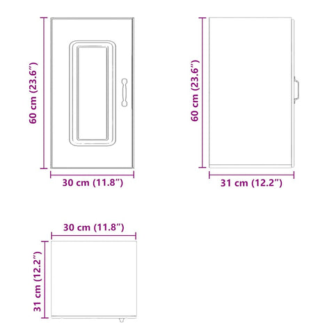 vidaXL Kitchen Wall Cabinet Kalmar Brown Oak Engineered Wood
