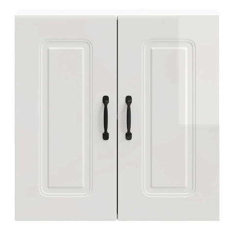 vidaXL Kitchen Wall Cabinet Kalmar High Gloss White Engineered Wood