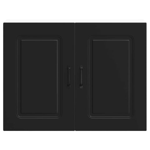 vidaXL Kitchen Wall Cabinet Kalmar Black Engineered Wood