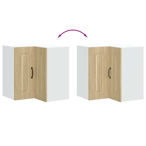 vidaXL Kitchen Wall Corner Cabinet Kalmar Sonoma Oak Engineered Wood