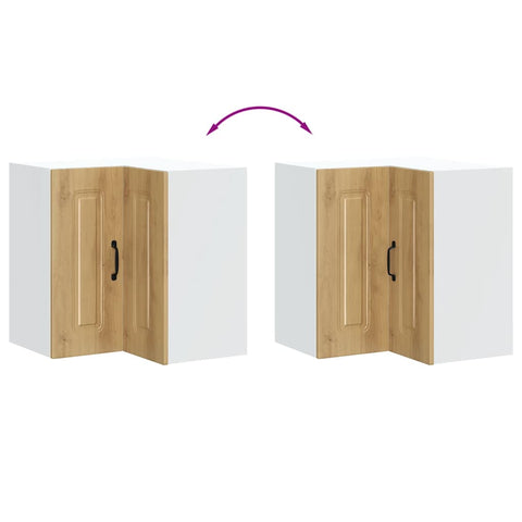 vidaXL Kitchen Wall Corner Cabinet Kalmar Artisan Oak Engineered Wood