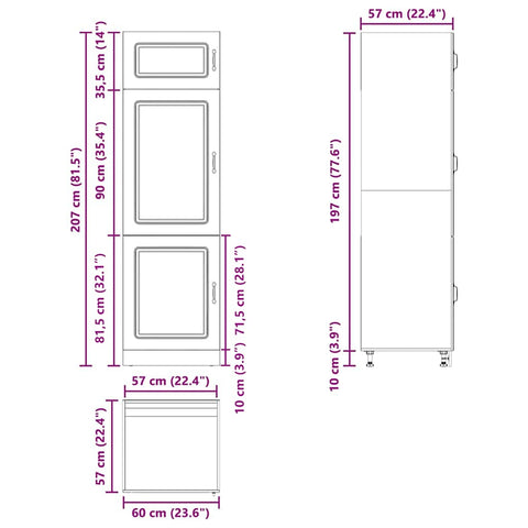 vidaXL Kitchen Cupboard Kalmar White Engineered Wood