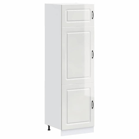 vidaXL Kitchen Cupboard Kalmar High Gloss White Engineered Wood