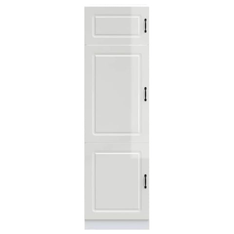 vidaXL Kitchen Cupboard Kalmar High Gloss White Engineered Wood