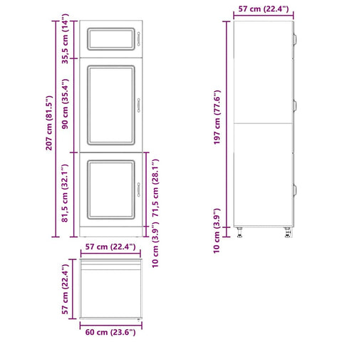 vidaXL Kitchen Cupboard Kalmar Grey Sonoma Engineered Wood