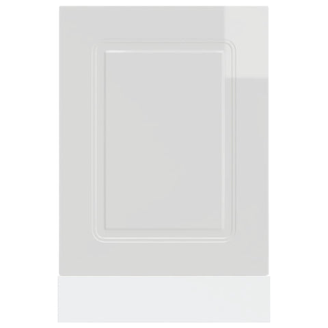vidaXL Dishwasher Panel Kalmar High Gloss White 45x1.5x67 cm Engineered Wood