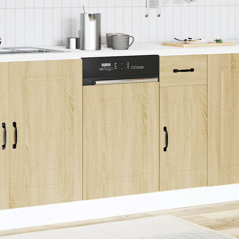 vidaXL Dishwasher Panel Kalmar Sonoma Oak 45x1.5x67 cm Engineered Wood