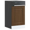 vidaXL Dishwasher Panel Kalmar Brown Oak 45x1.5x67 cm Engineered Wood
