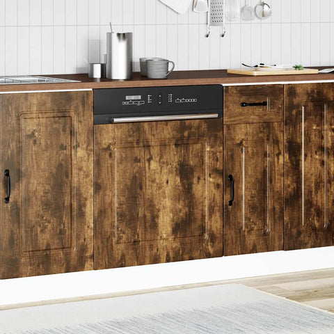 vidaXL Dishwasher Panel Kalmar Smoked Oak 60x1.5x67 cm Engineered Wood
