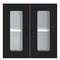 vidaXL Kitchen Wall Cabinet with Glass Door Kalmar Black Engineered Wood