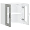 vidaXL Kitchen Wall Cabinet with Glass Door Kalmar Concrete Grey Engineered Wood