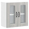 vidaXL Kitchen Wall Cabinet with Glass Door Kalmar Grey Sonoma Engineered Wood