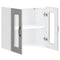 vidaXL Kitchen Wall Cabinet with Glass Door Kalmar Grey Sonoma Engineered Wood