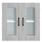 vidaXL Kitchen Wall Cabinet with Glass Door Kalmar Grey Sonoma Engineered Wood