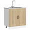 vidaXL Sink Base Cabinet Lucca Sonoma Oak Engineered Wood