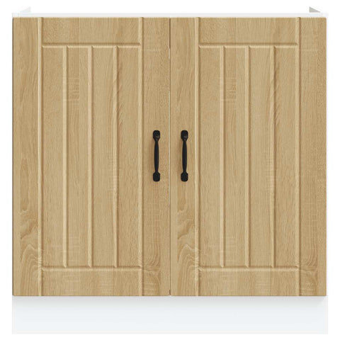vidaXL Sink Base Cabinet Lucca Sonoma Oak Engineered Wood