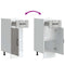 vidaXL Kitchen Base Cabinet Lucca Grey Sonoma Engineered Wood