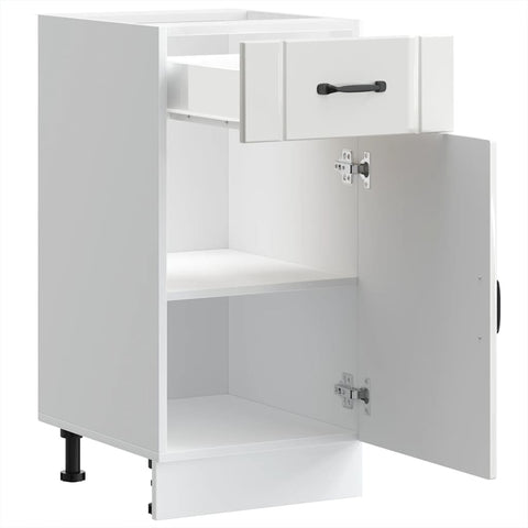 vidaXL Kitchen Base Cabinet Lucca High Gloss White Engineered Wood