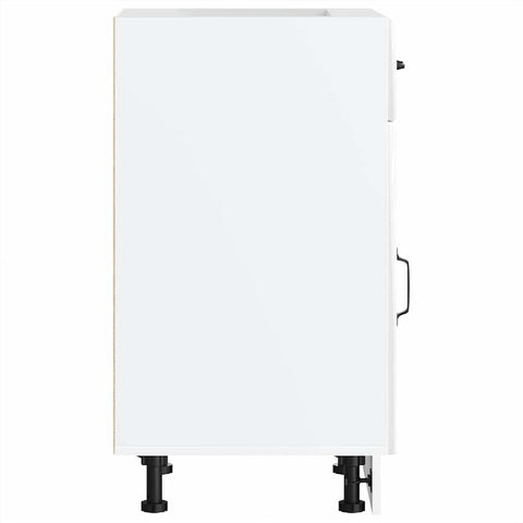 vidaXL Kitchen Base Cabinet Lucca High Gloss White Engineered Wood