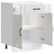 vidaXL Kitchen Base Cabinet Lucca High Gloss White Engineered Wood
