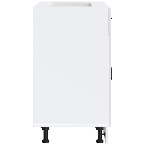 vidaXL Kitchen Base Cabinet Lucca White Engineered Wood