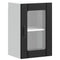 vidaXL Kitchen Wall Cabinet with Glass Door Lucca Black