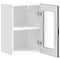 vidaXL Kitchen Wall Cabinet with Glass Door Lucca Black