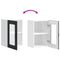 vidaXL Kitchen Wall Cabinet with Glass Door Lucca Black