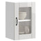 vidaXL Kitchen Wall Cabinet with Glass Door Lucca High Gloss White