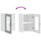 vidaXL Kitchen Wall Cabinet with Glass Door Lucca Concrete Grey