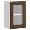 vidaXL Kitchen Wall Cabinet with Glass Door Lucca Brown Oak