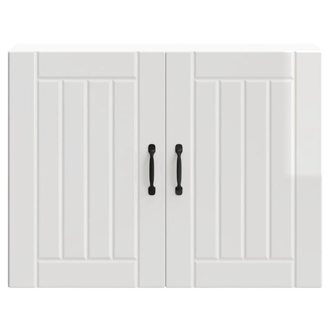 vidaXL Kitchen Wall Cabinet Lucca High Gloss White Engineered Wood
