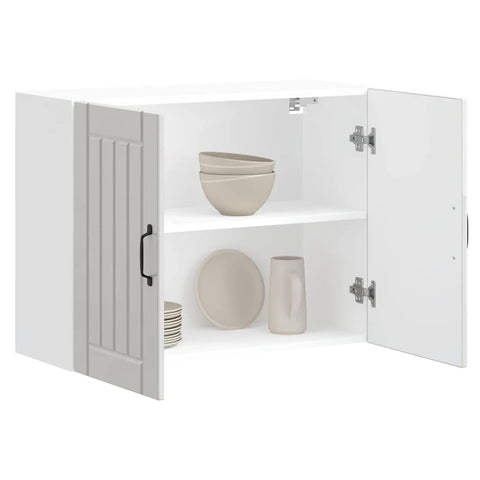 vidaXL Kitchen Wall Cabinet Lucca High Gloss White Engineered Wood