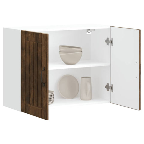 vidaXL Kitchen Wall Cabinet Lucca Smoked Oak Engineered Wood