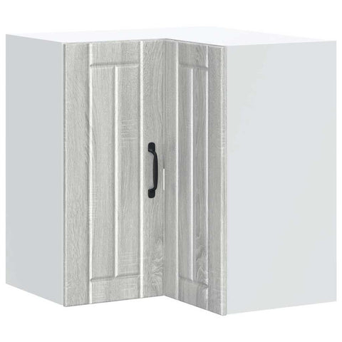 vidaXL Kitchen Wall Corner Cabinet Lucca Grey Sonoma Engineered Wood