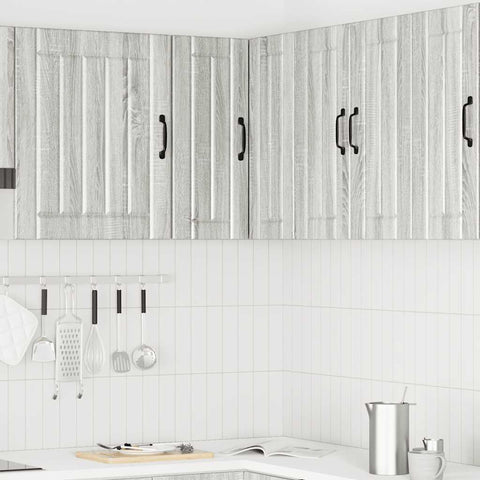 vidaXL Kitchen Wall Corner Cabinet Lucca Grey Sonoma Engineered Wood