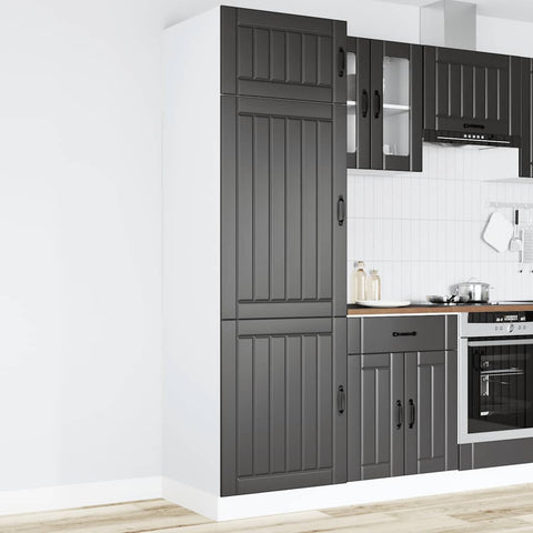 vidaXL Kitchen Cupboard Lucca Black Engineered Wood