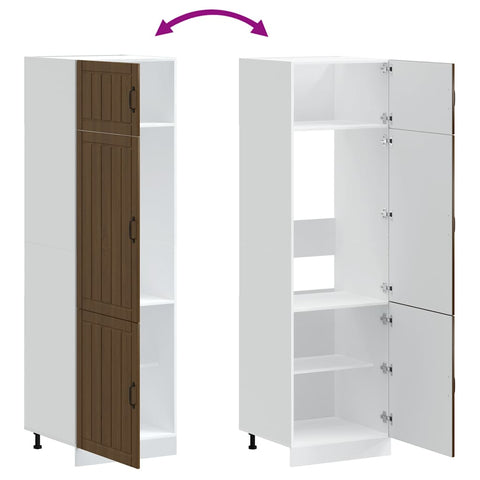 vidaXL Kitchen Cupboard Lucca Brown Oak Engineered Wood