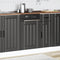 vidaXL Dishwasher Panel Lucca Black Engineered Wood