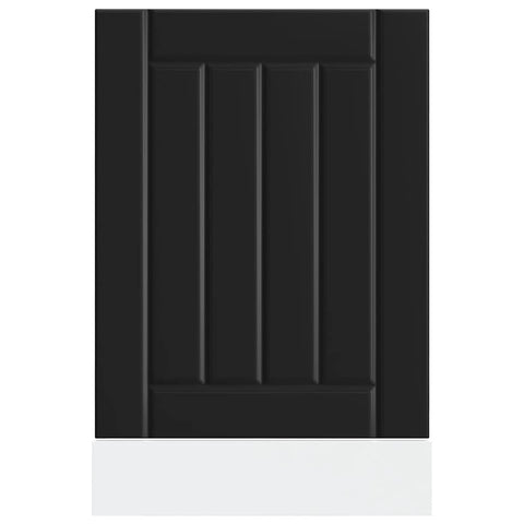 vidaXL Dishwasher Panel Lucca Black Engineered Wood
